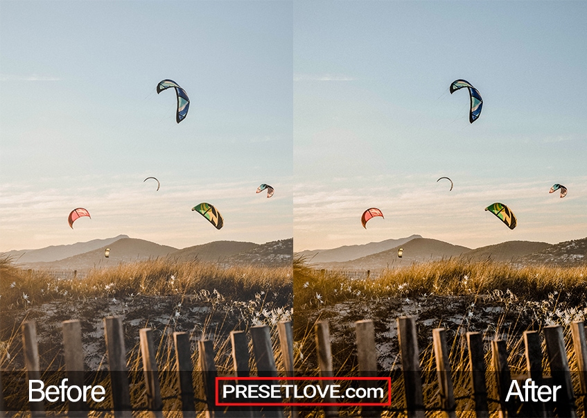 A dramatic and vibrant photo of paragliders during sunset