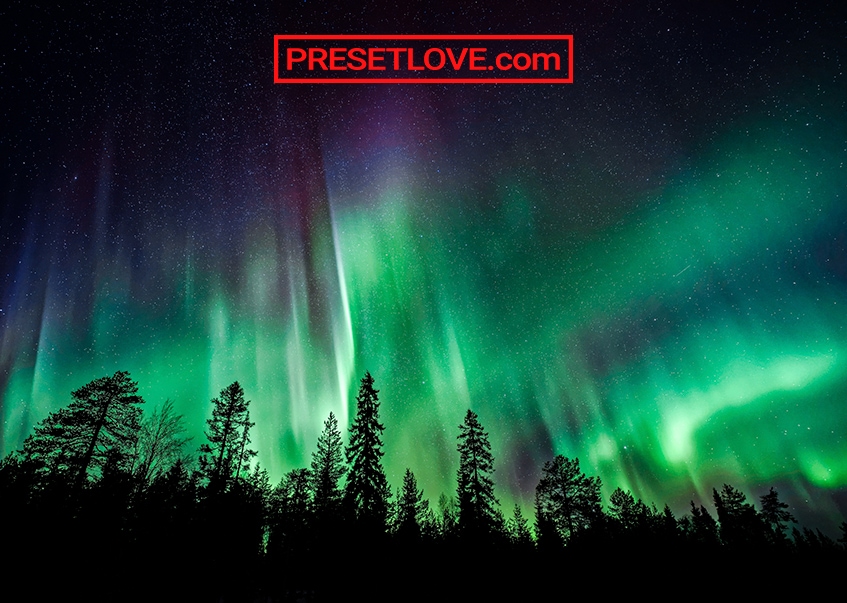 A high-definition photo of the aurora borealis
