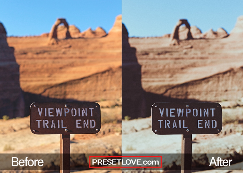 A vibrant outdoor photo of a sign that says "Viewpoint Trail End"