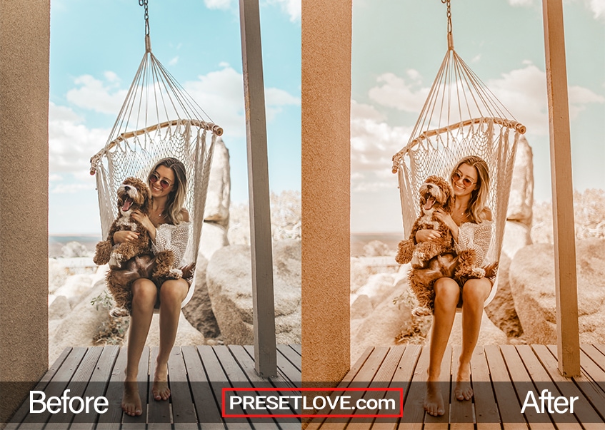 Pastel warm preset hammock