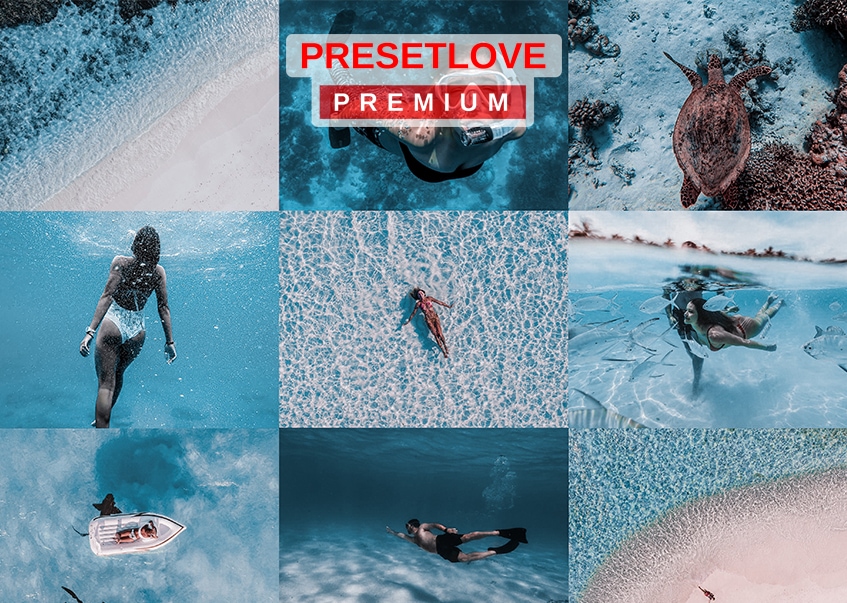 Deep Dive Premium Preset for Lightroom. Designed for Underwater Ocean Photos by PresetLove.