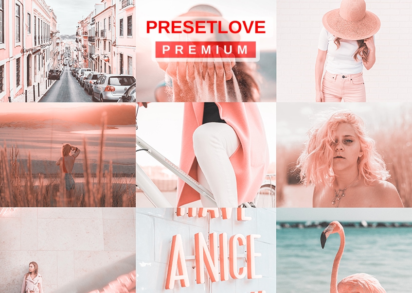 Rosette Premium Pink Pastel Lightroom Preset Collage