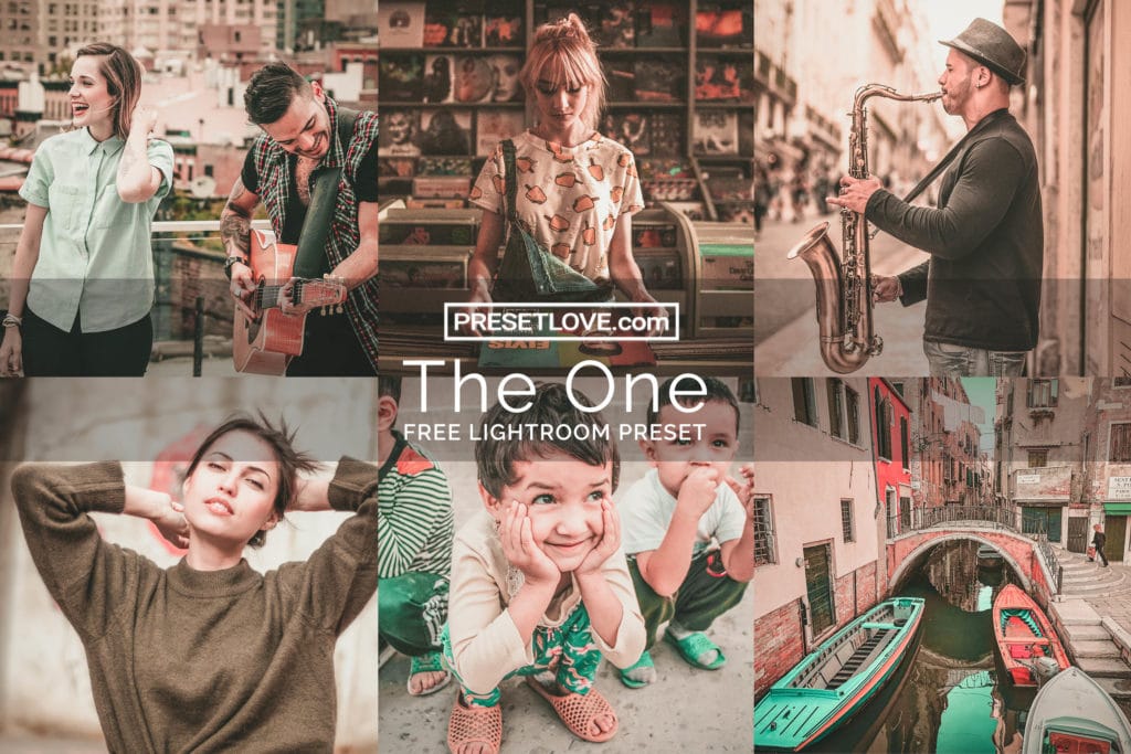 The One Preset Collage - Brown and Teal - Orange -PresetLove