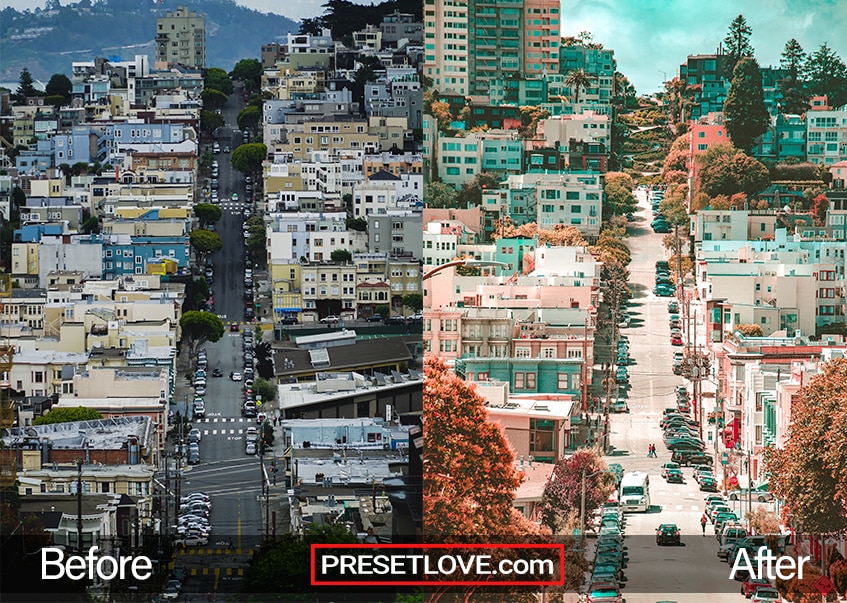 Capture the Beauty of California Sunsets with California Sunset Preset - Before and After Comparison Image by PresetLove