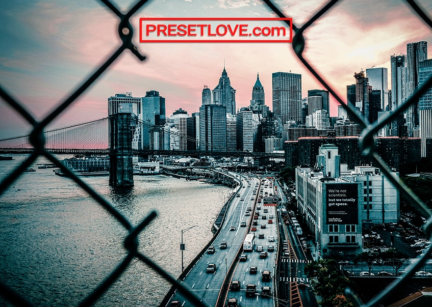 Create a moody and cool urban atmosphere with the Street Blue preset from PresetLove - perfect for city photography.