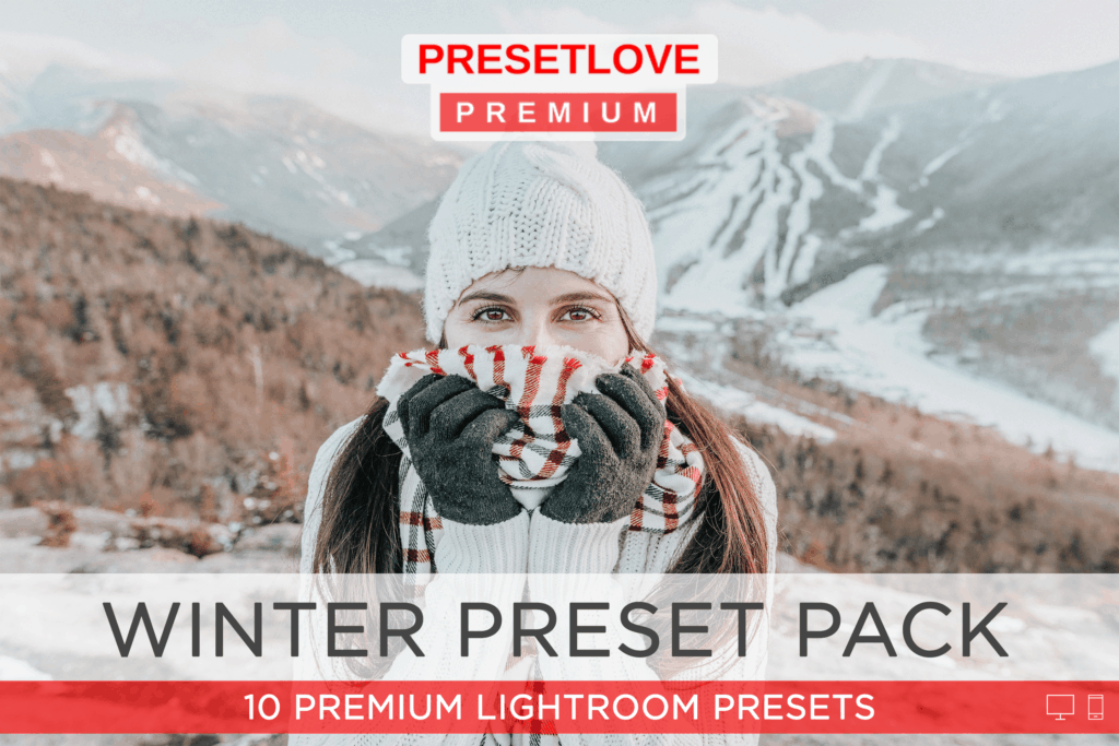 Embrace the beauty of winter with PresetLove's 'Winter Premium' preset - a collection of stunning edits that enhance the cool tones and add a cozy, wintry vibe, creating a captivating cover image that showcases the magic of the winter season.
