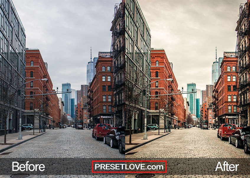 Transform Your Street Photography with Quiet Street Preset - Before and After Comparison Image by PresetLove