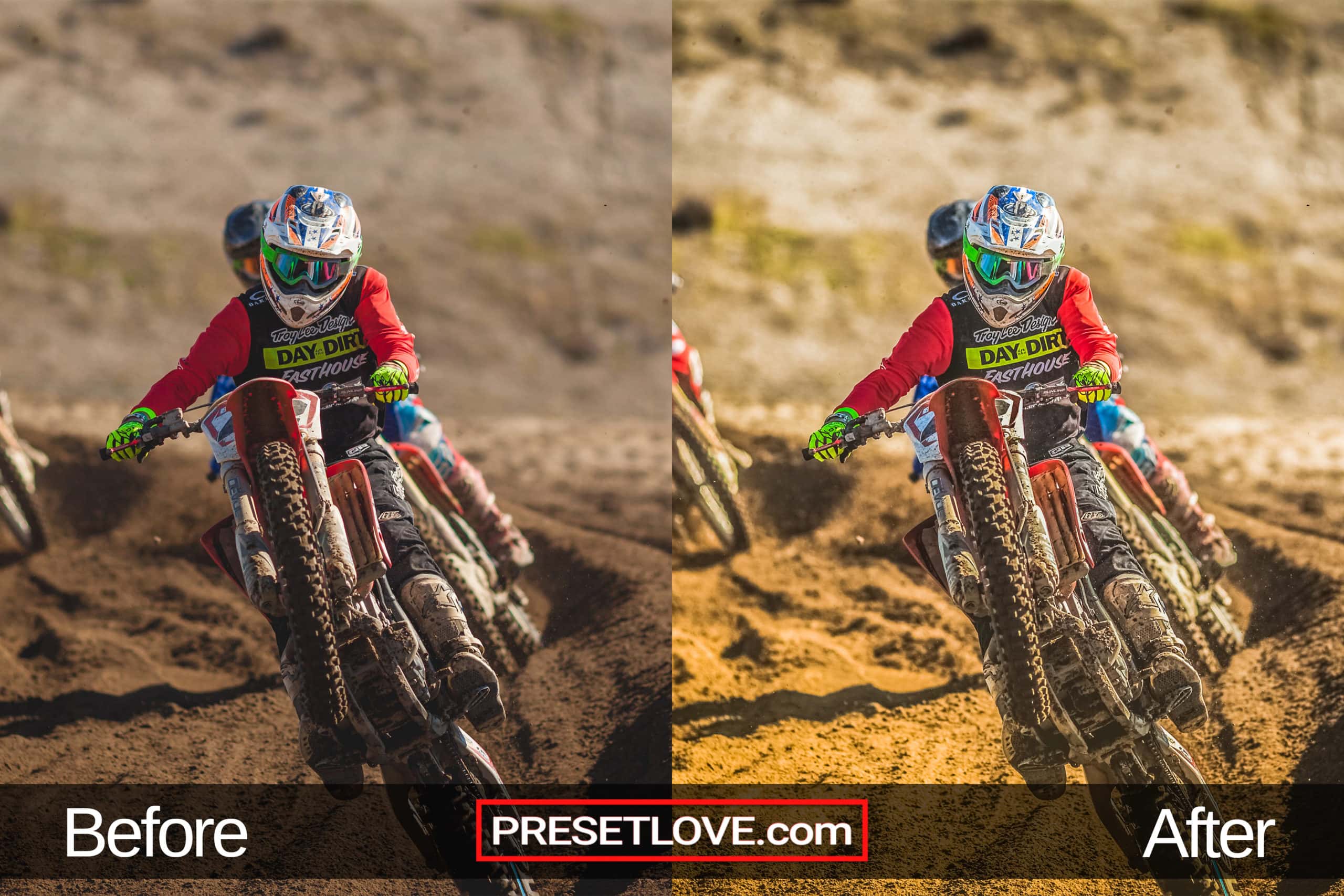 Free HDR Lightroom preset applied on a motorcycle sport photo